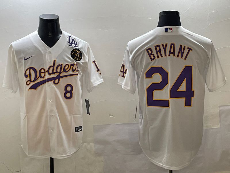 Men Los Angeles Dodgers #24 Bryant White Fashion Game 2025 Nike MLB Jersey style 3066->los angeles dodgers->MLB Jersey